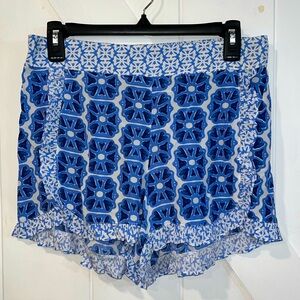 Vineyard Vines Women’s Royal Blue & White Patterned Shorts Size S